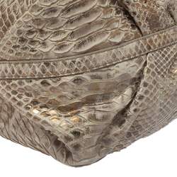 Bvlgari Beige/Gold Python Chandra Hobo