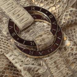 Bvlgari Beige/Gold Python Chandra Hobo