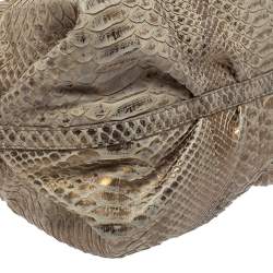 Bvlgari Beige/Gold Python Chandra Hobo