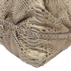 Bvlgari Beige/Gold Python Chandra Hobo