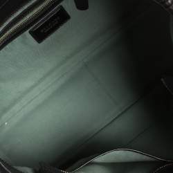 Pre Owned Bvlgari Black Nappa Leather Monte Plisse Shopper Tote