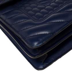 Bvlgari Blue Quilted Scaglie Leather Medium Serpenti Forever Shoulder Bag