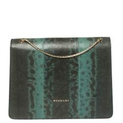 Bvlgari Green Karung Large Serpenti Forever Shoulder Bag