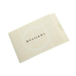 Pre Owned Bulgari Beige Satin Serpent Wristlet Clutch