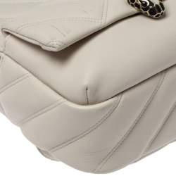 Bvlgari White Quilted Leather Serpenti Cabochon Backpack