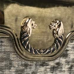 Pre Owned Bvlgari Silver/Gold Patent and Leather Leoni Shoulder Bag