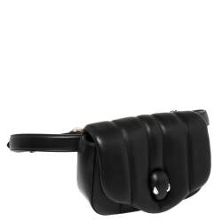 Pre Owned Bvlgari Black Leather Ambush Belt Bag
