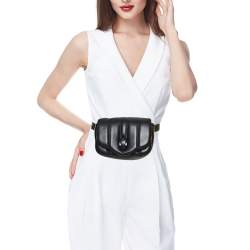 Pre Owned Bvlgari Black Leather Ambush Belt Bag