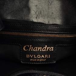 Bvlgari Black Leather Chandra Hobo