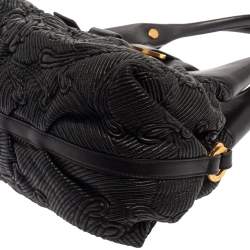 Bvlgari Black Leather Chandra Hobo