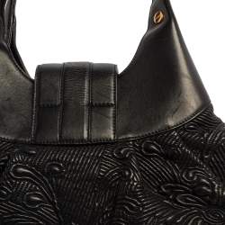Bvlgari Black Leather Chandra Hobo
