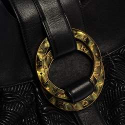 Bvlgari Black Leather Chandra Hobo