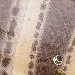 Pre Owned حقيبة كتف بلغاري كارونغ سيربنتي فور إيفر كبيرة بيج بقلاب 