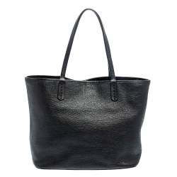Pre Owned Bvlgari Black Soft Leather Sotirio Tote