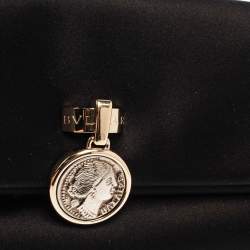 Bvlgari Black Satin Monete Clutch