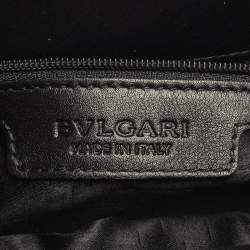 Bvlgari Black Satin Monete Clutch