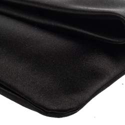Bvlgari Black Satin Monete Clutch