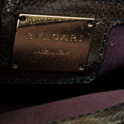 Pre Owned Bvlgari Green Karung Medium Serpenti Forever Shoulder Bag