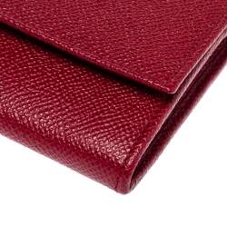 Pre Owned Bvlgari Red Leather Bvlgari Bvlgari Continental Wallet