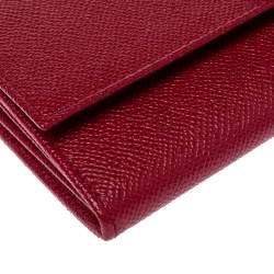 Pre Owned Bvlgari Red Leather Bvlgari Bvlgari Continental Wallet