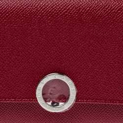 Pre Owned Bvlgari Red Leather Bvlgari Bvlgari Continental Wallet