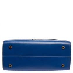 Bvlgari Blue/Burgundy Leather Serpenti Scaglie Tote