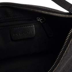 مملوكة مسبقًا Bvlgari Grey/Black Monogram Canvas and Leather Pochette