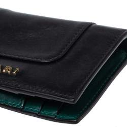 Bvlgari Black Leather Serpenti Forever Bifold Card Holder