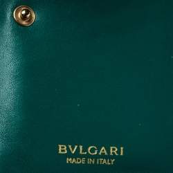 Bvlgari Black Leather Serpenti Forever Bifold Card Holder