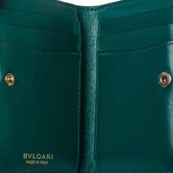 Bvlgari Black Leather Serpenti Forever Bifold Card Holder