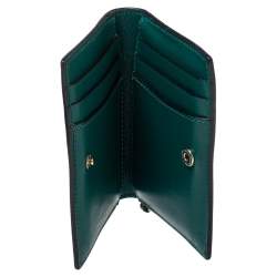 Bvlgari Black Leather Serpenti Forever Bifold Card Holder