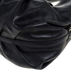 Pre Owned Bvlgari Black Leather Chandra Satchel