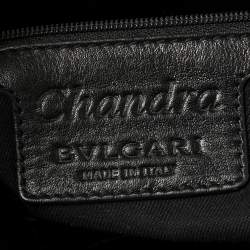 Pre Owned Bvlgari Black Leather Chandra Hobo
