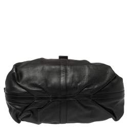 Pre Owned Bvlgari Black Leather Chandra Hobo