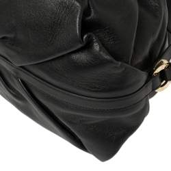 Pre Owned Bvlgari Black Leather Chandra Hobo