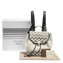 Bvlgari White Leather Serpent X Nicholas Kirkwood Backpack 