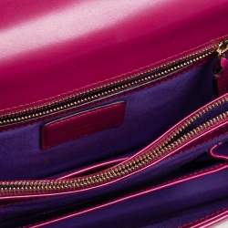 مملوكة مسبقًا Bvlgari Purple Leather Medium Serpenti Forever Flap Shoulder Bag