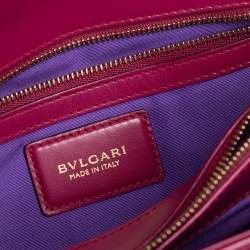 مملوكة مسبقًا Bvlgari Purple Leather Medium Serpenti Forever Flap Shoulder Bag
