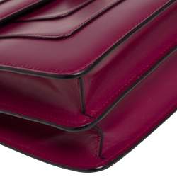 مملوكة مسبقًا Bvlgari Purple Leather Medium Serpenti Forever Flap Shoulder Bag