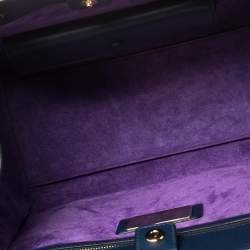 مملوكة مسبقًا Bvlgari Blue Leather and Calf Hair Serpenti Scaglie Tote