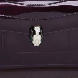 Pre Owned حقيبة كتف بلغاري سيربينتي  فوريفر متوسطة جلد خضراء