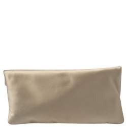 Bvlgari Grey Satin Monete Clutch