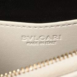 Pre Owned Bvlgari White Quilted Leather Serpenti Forever Belt Bag