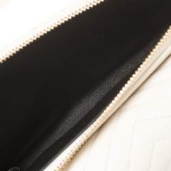 Pre Owned Bvlgari White Quilted Leather Serpenti Forever Belt Bag