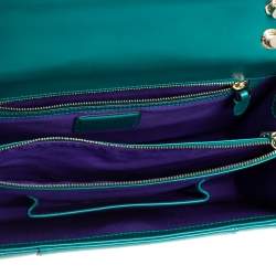 Bvlgari Green Leather Large Serpenti Forever Shoulder Bag