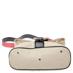 Bvlgari Multicolor Canvas And Leather Leoni Top Handle Bag