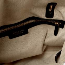 Bvlgari Multicolor Canvas And Leather Leoni Top Handle Bag