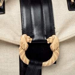 Bvlgari Multicolor Canvas And Leather Leoni Top Handle Bag