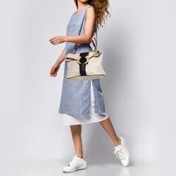 Bvlgari Multicolor Canvas And Leather Leoni Top Handle Bag