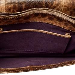 Bvlgari Beige Karung Medium Serpenti Forever Flap Shoulder Bag